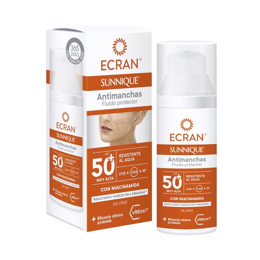 Protector solar facial ECRAN sunnique antimanchas spf50+ 50 ml