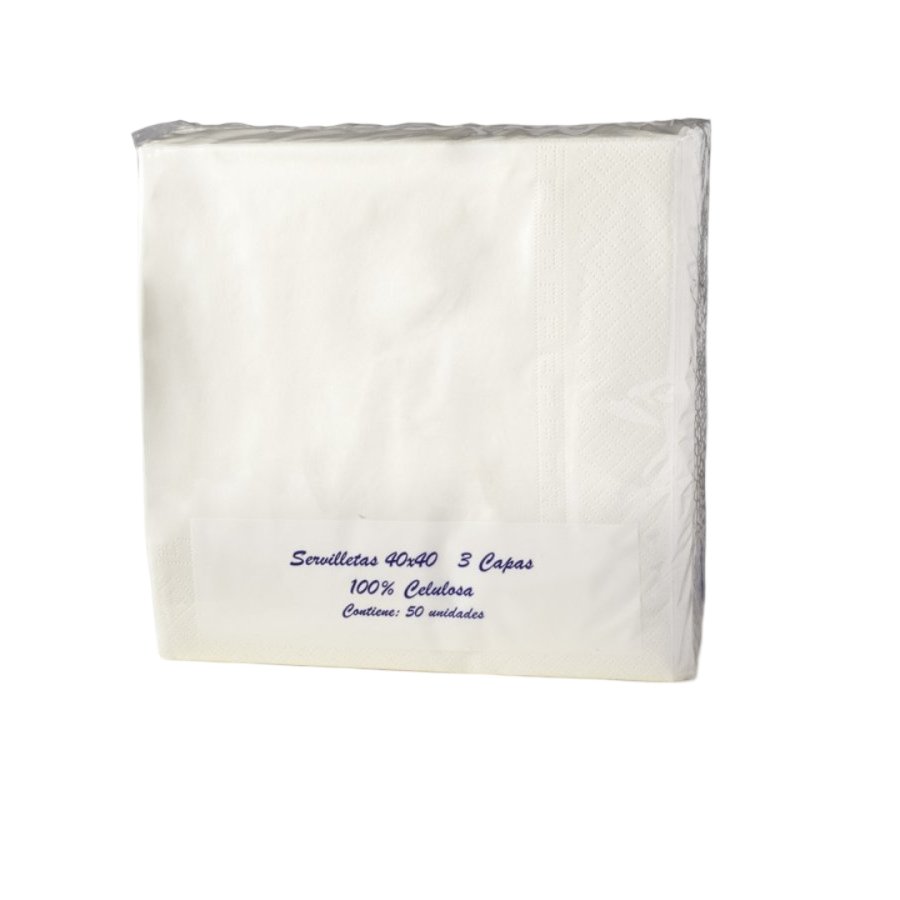 Servilletas papel anónimas 40x40 cm. 3 capas 50 unidades