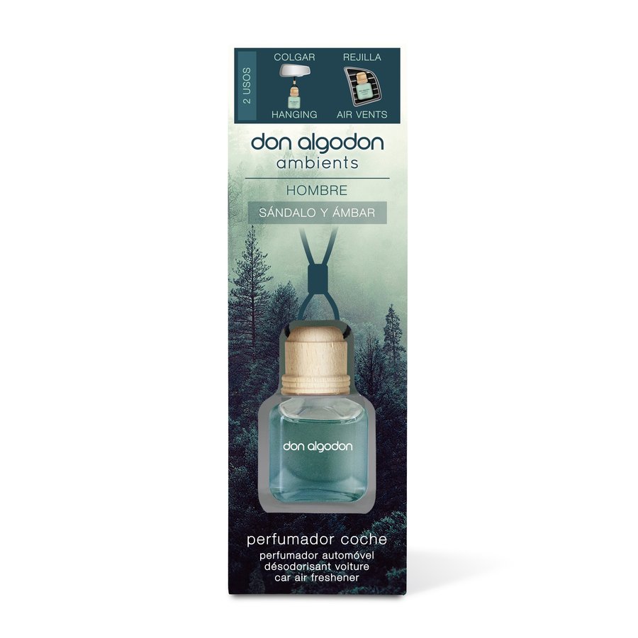 Ambientador coche DON ALGODON sándalo y ambar 5 ml