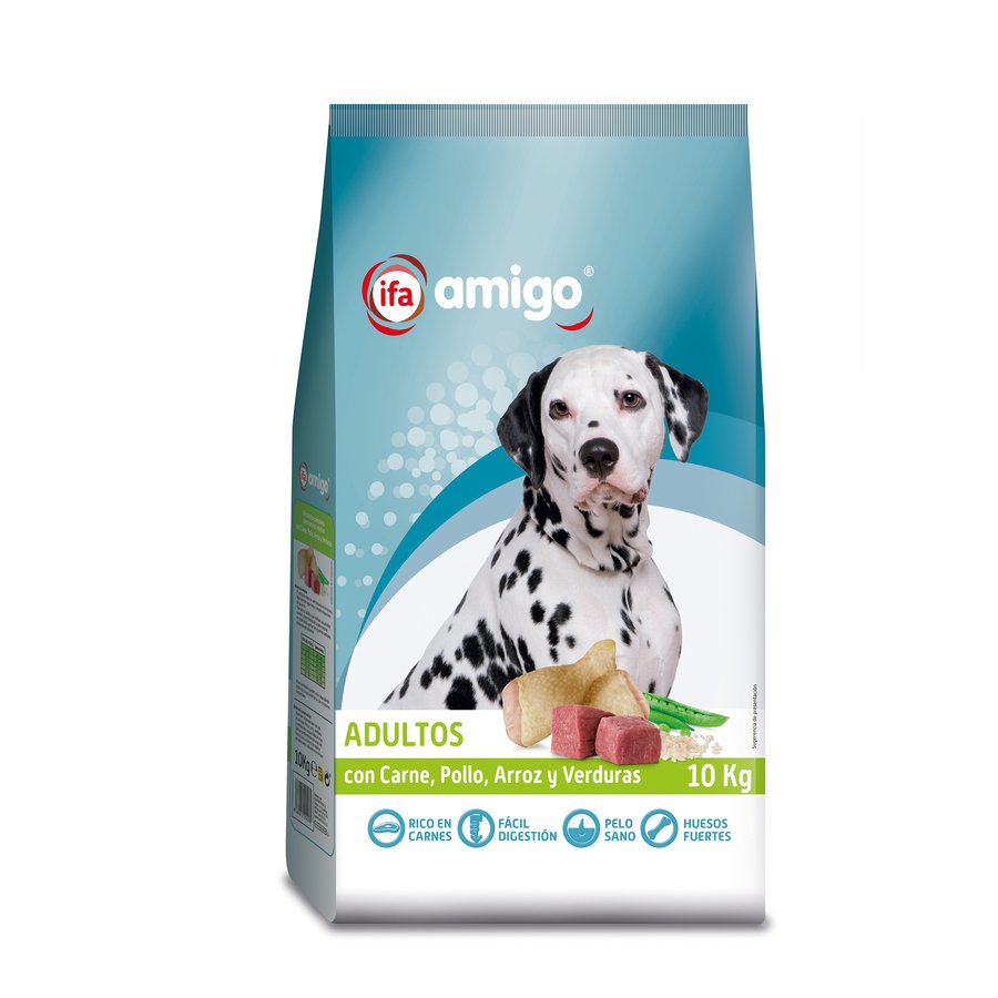 Alimento perro adulto IFA AMIGO carne,pollo,arroz,verduras 10 k