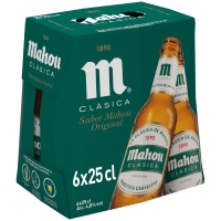 Cerveza MAHOU clásica pack 6x25 cl