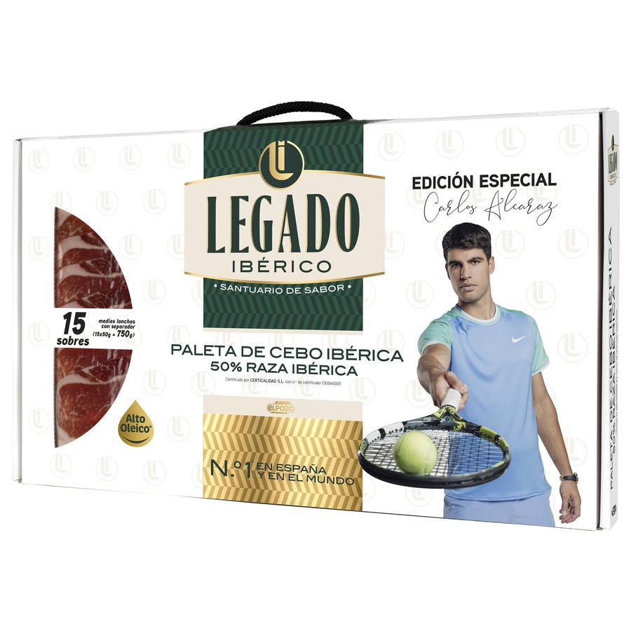 Paleta de cebo 50% raza ibérica LEGADO IBERICO 15x50 g