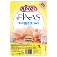 Pechuga pavo ELPOZO bajo en grasa lonchas finas 115 g