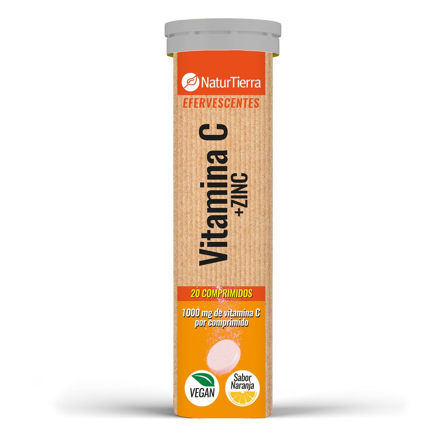 Vitamina C+Zinc NATURTIERRA 20 comprimidos efervescentes