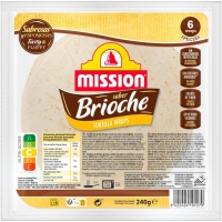 Tortillas MISSION Wraps sabor brioche 6 unidades 240 g