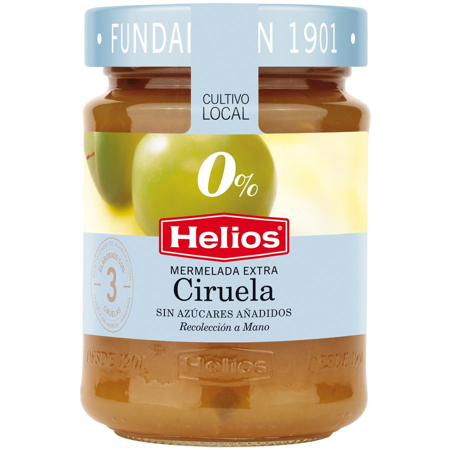 Mermelada HELIOS 0% ciruela sin azúcar añadido 280 g