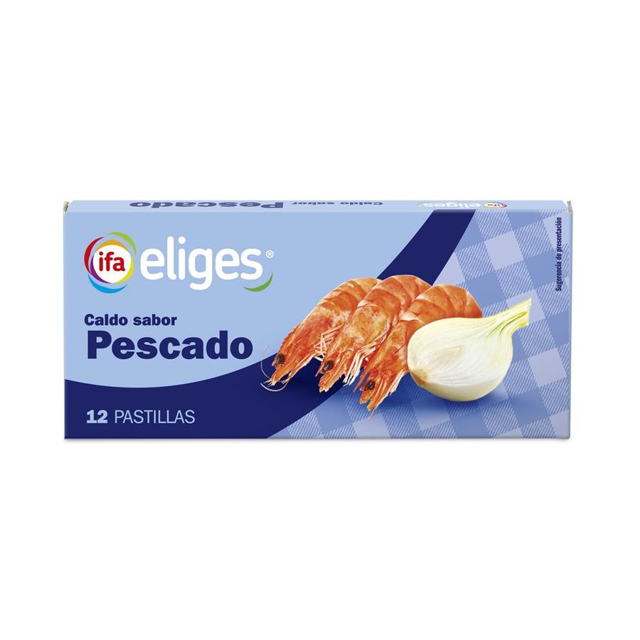 Caldo sabor pescado IFA ELIGES 12 pastillas 120 g