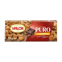 Chocolate puro améndoa VALOR sen gluten 250 g