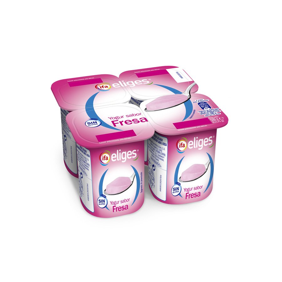 Yogur IFA ELIGES sabor fresa pack 4x125 g