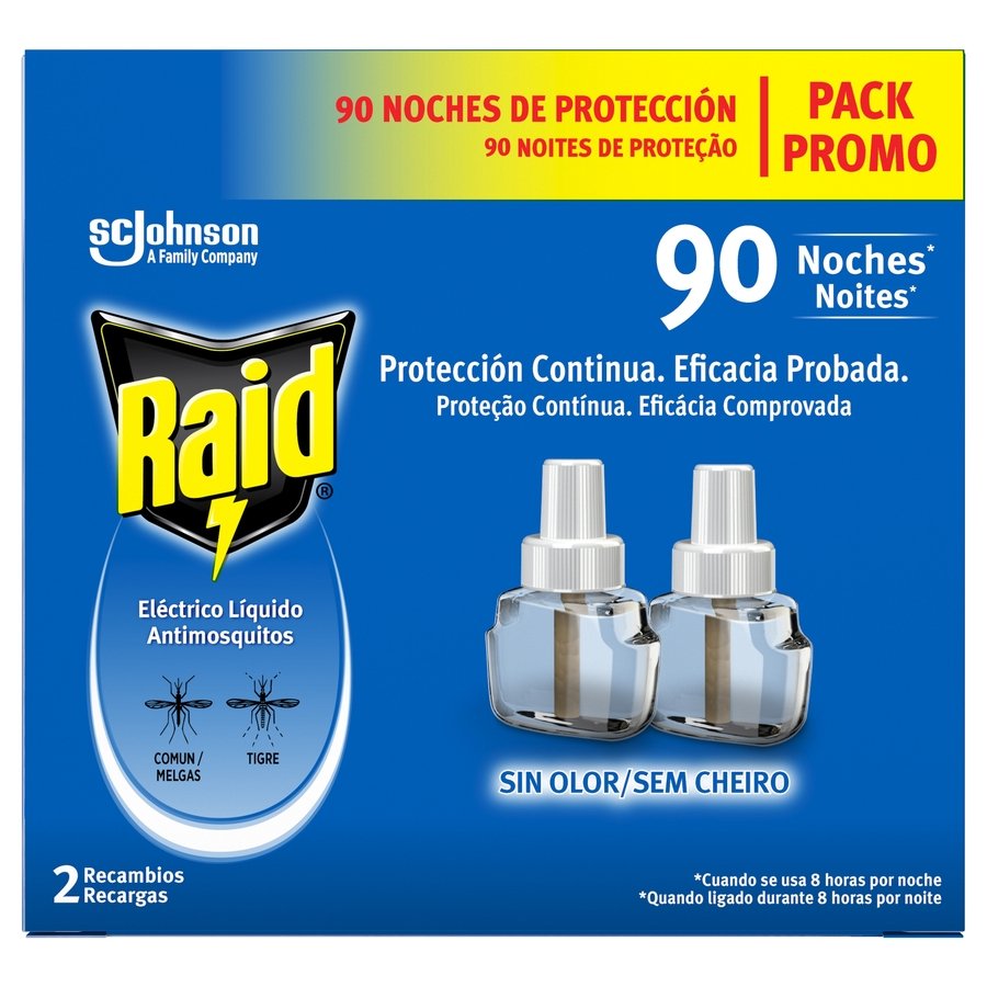 Insecticida RAID eléctrico líquido recambio 2x45 noches