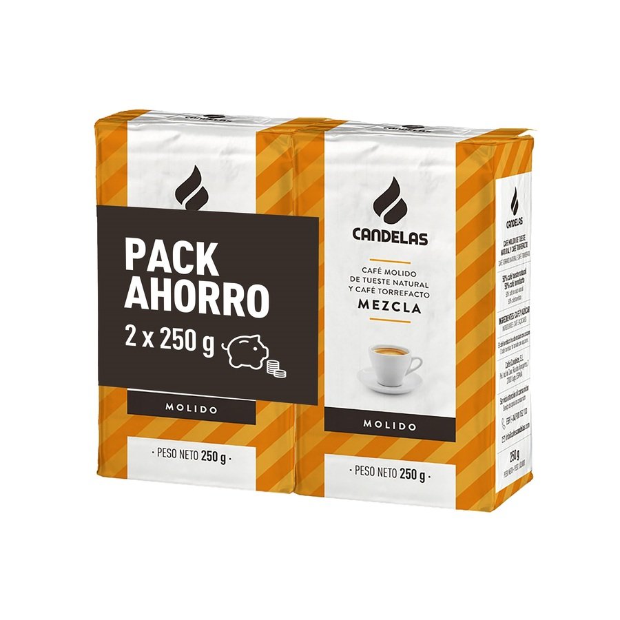 Café molido mezcla CANDELAS pack 2 x 250 g