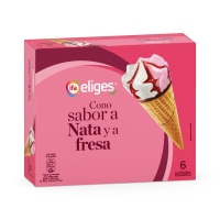 Helado cono nata y fresa IFA ELIGES 6x75 g