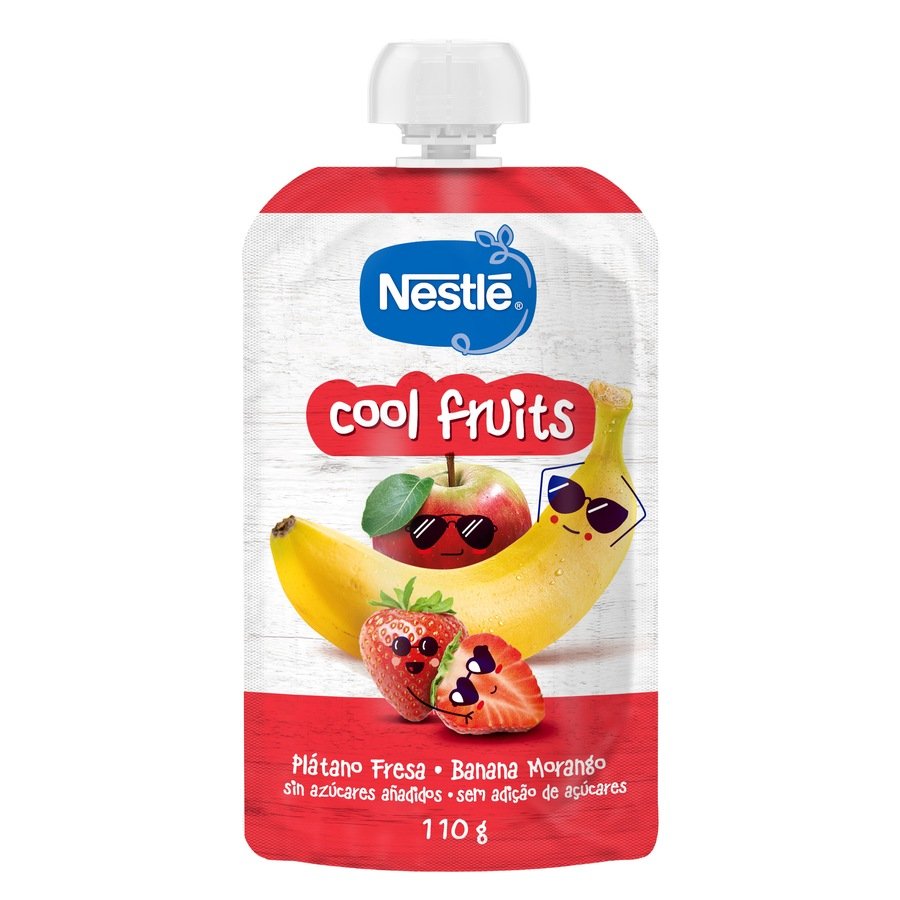 Imagen de Alimento infantil NESTLÉ Cool Fruits plátano/fresa pouch 110 g