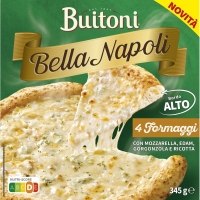 Pizza conxelada BUITONI Bella Napoli 4 formaggi 345 g