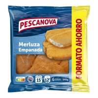 Merluza empanada crujiente congelada PESCANOVA 540 g