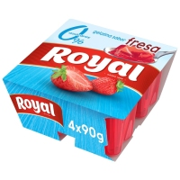 Gelatina ROYAL fresa 0% pack 4x90 g
