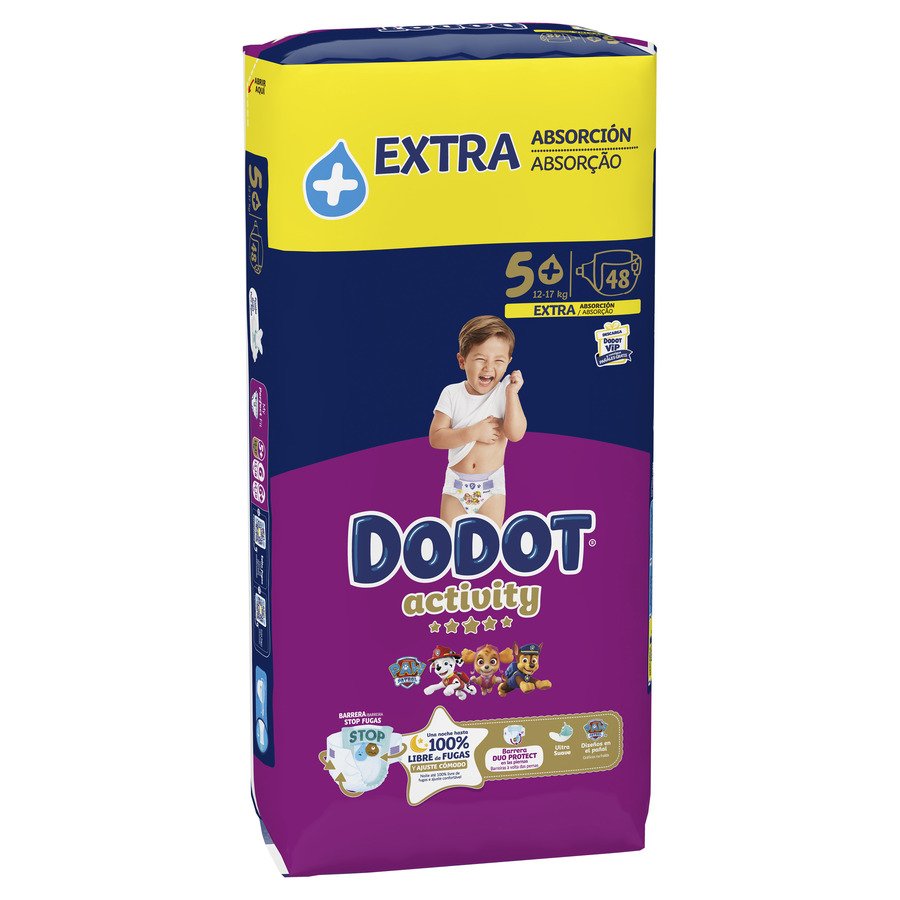 Pañal DODOT Activity extra T5+ 48 unidades