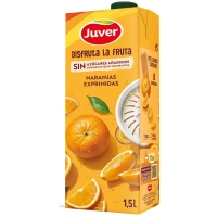 Néctar naranja JUVER Disfruta sin azucar añadido 1,5 l