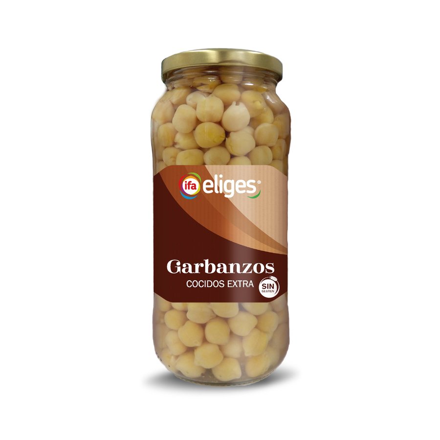 Garbanzos cocidos IFA ELIGES frasco 400 g pne.