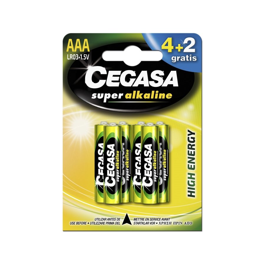Pila CEGASA súper alcalina LR03 4+2 gratis