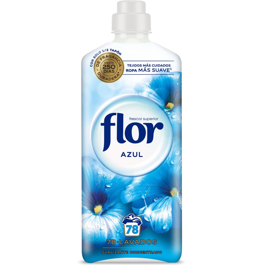 Suavizante concentrado FLOR azul 78 lavados 1,404 l