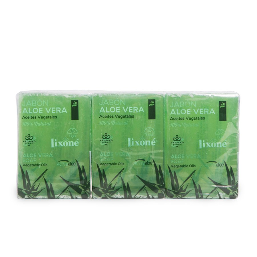 Jabón aloe vera LIXONE pack 3x125 g