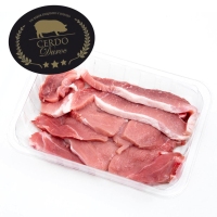 Filetes de xamón porco Duroc bandexa quilo