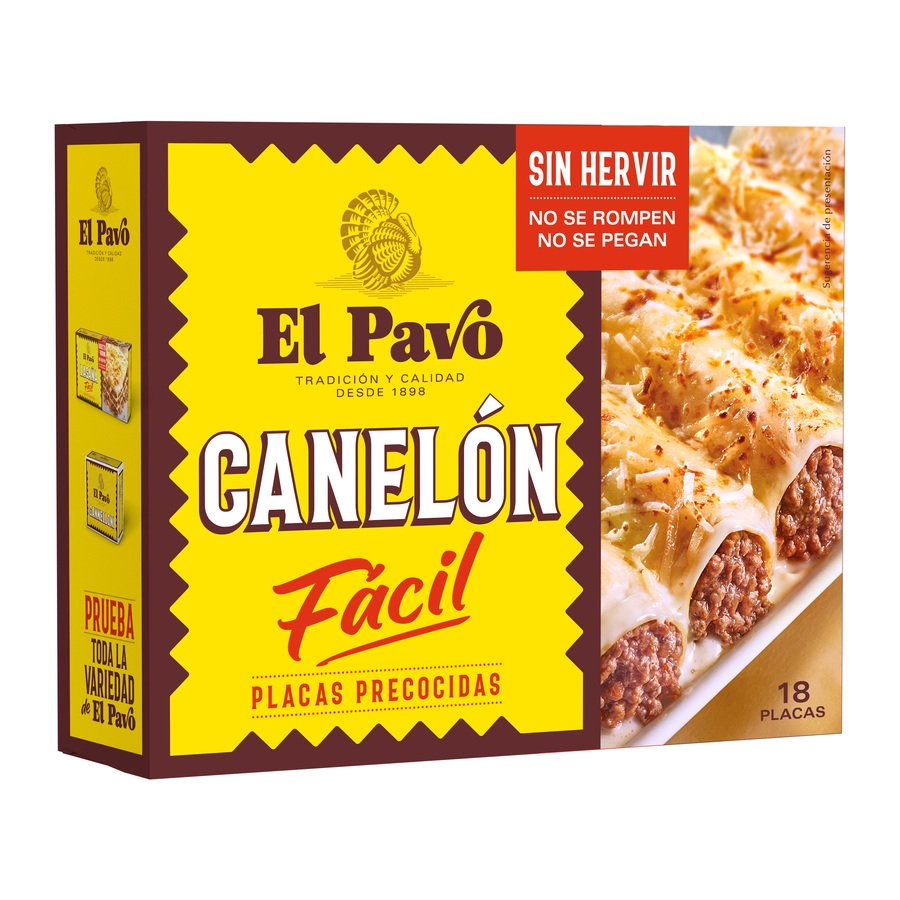 Canelones EL PAVO Fácil 18 placas 125 g