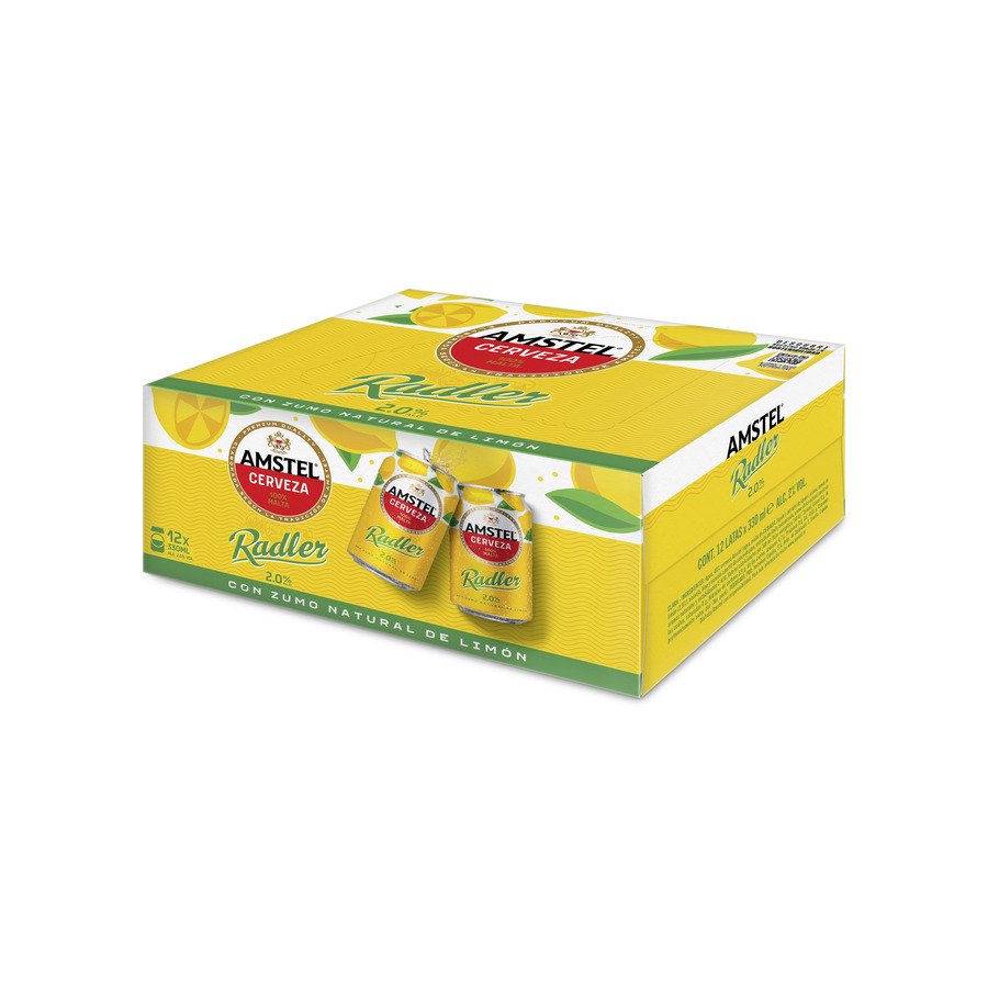 Cerveza AMSTEL Radler limón lata pack 12x33 cl