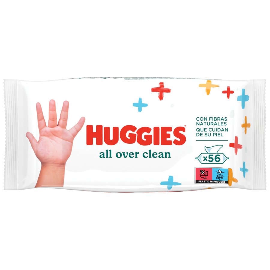 Toallitas HUGGIES limpieza corporal bebé 56 unidades