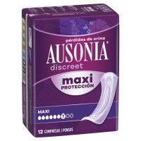 Compresas incontinencia AUSONIA Discreet maxi noche 12 unidades
