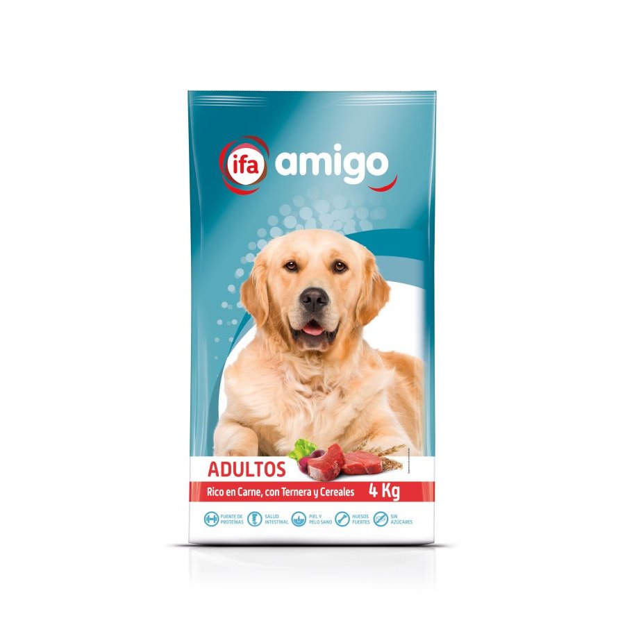 Alimento perro adulto IFA AMIGO ternera cereales 4 k