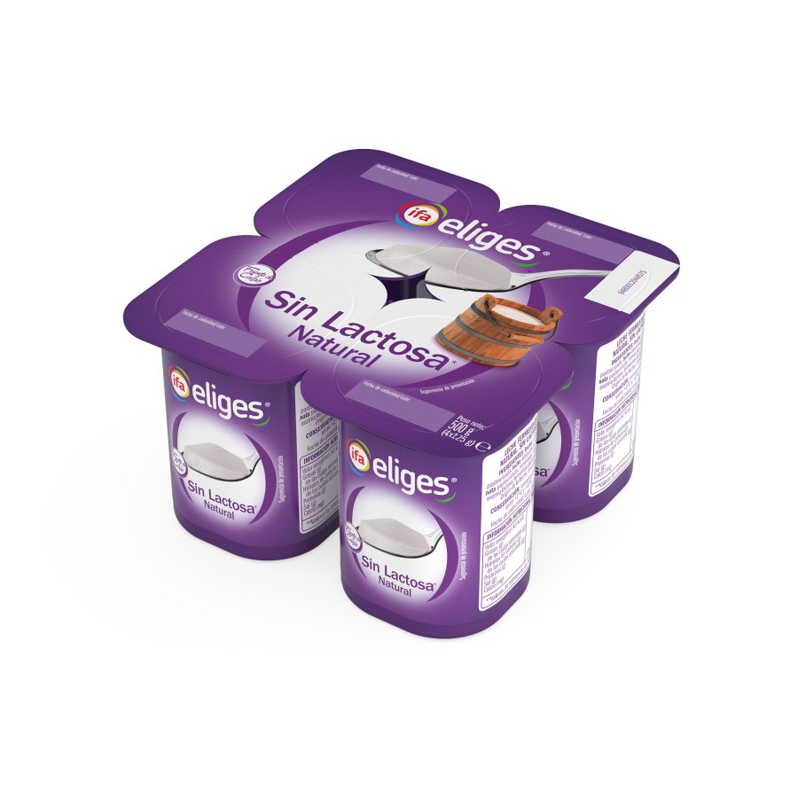 Leche fermentada IFA ELIGES natural sin lactosa 4X125 g