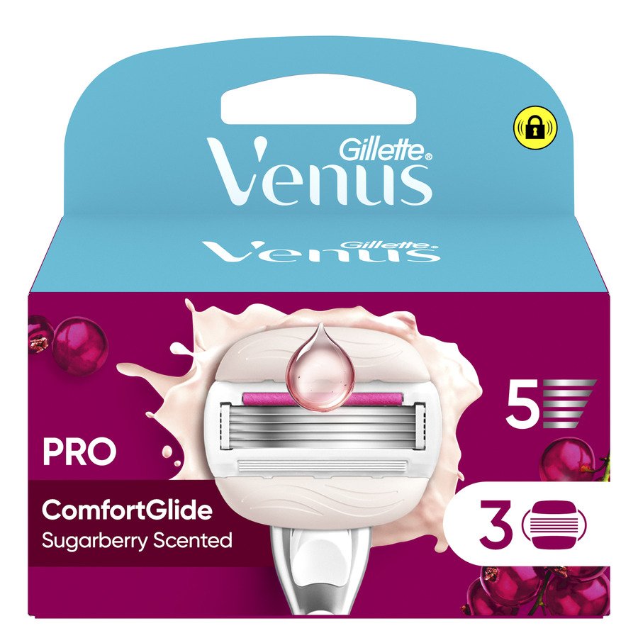 Cargador GILLETTE Venus pro comfortable sugarberry 5 hojas pack 3 unidades