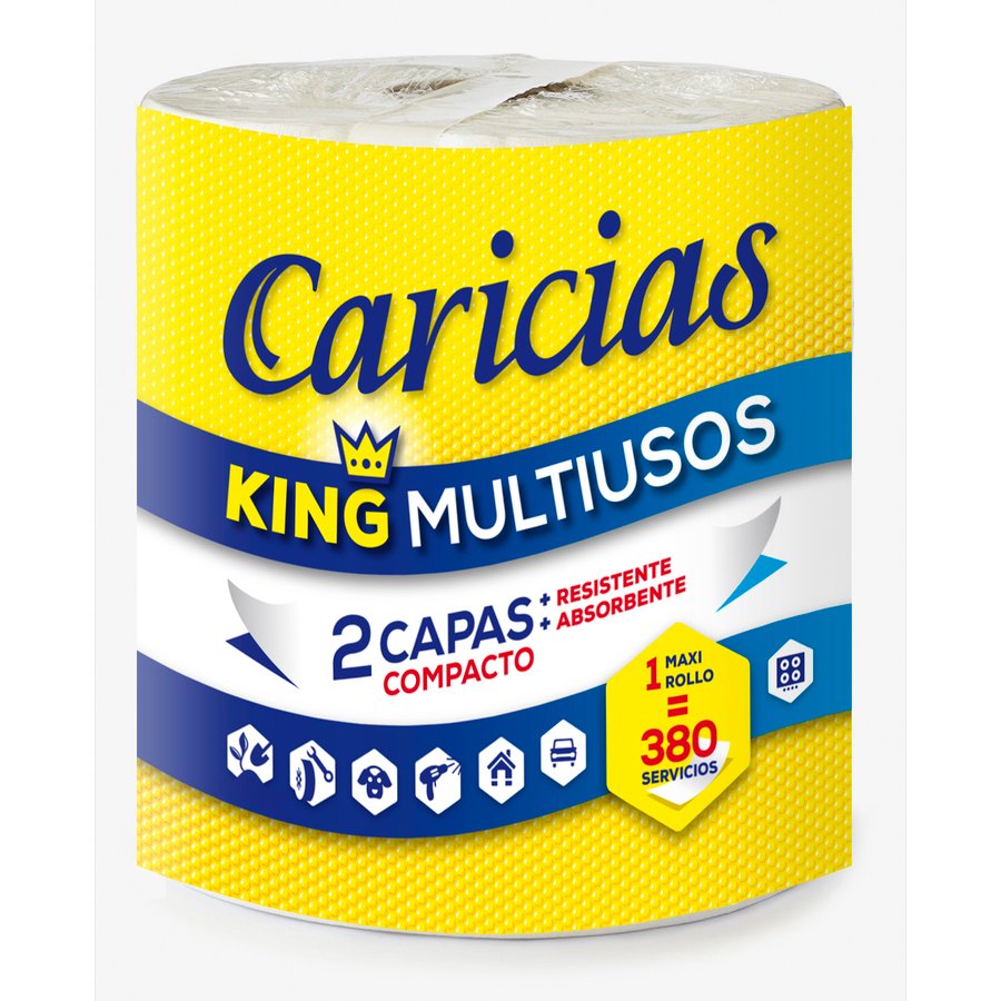 Papel cocina CARICIAS multiusos 1 maxi rollo