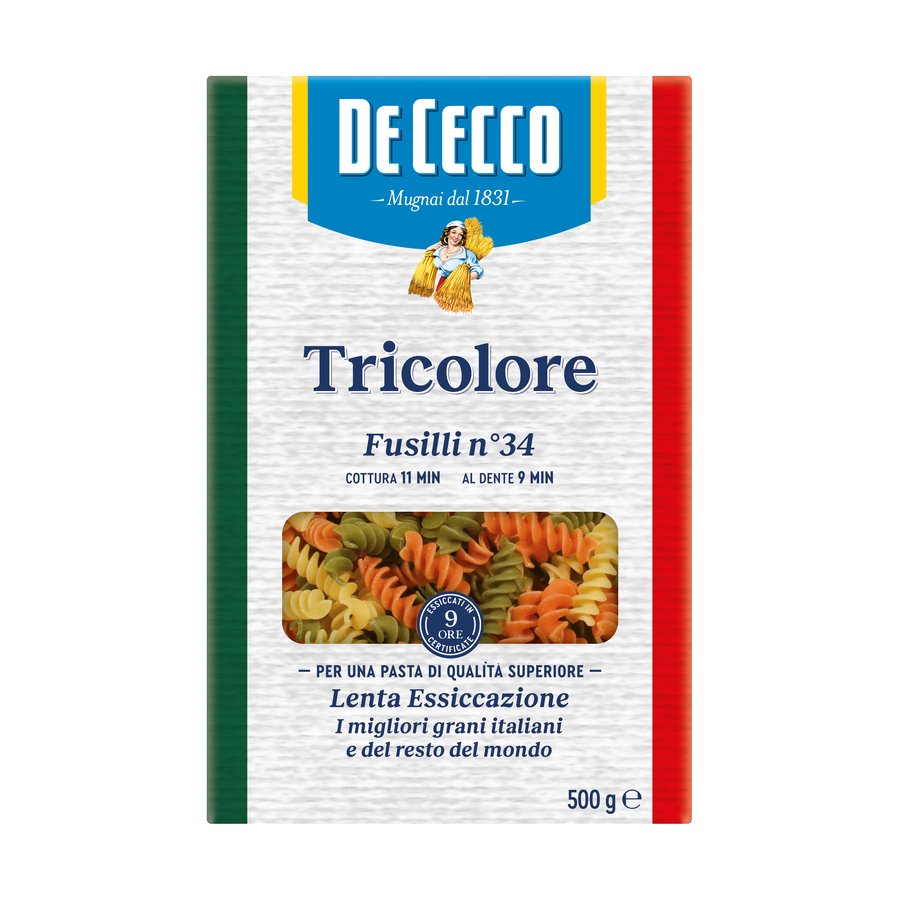 Fusilli tricolore DECECCO 500 g