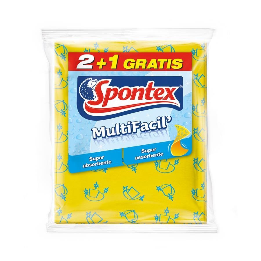 Bayeta SPONTEX multifácil 2 unidades + 1 gratis