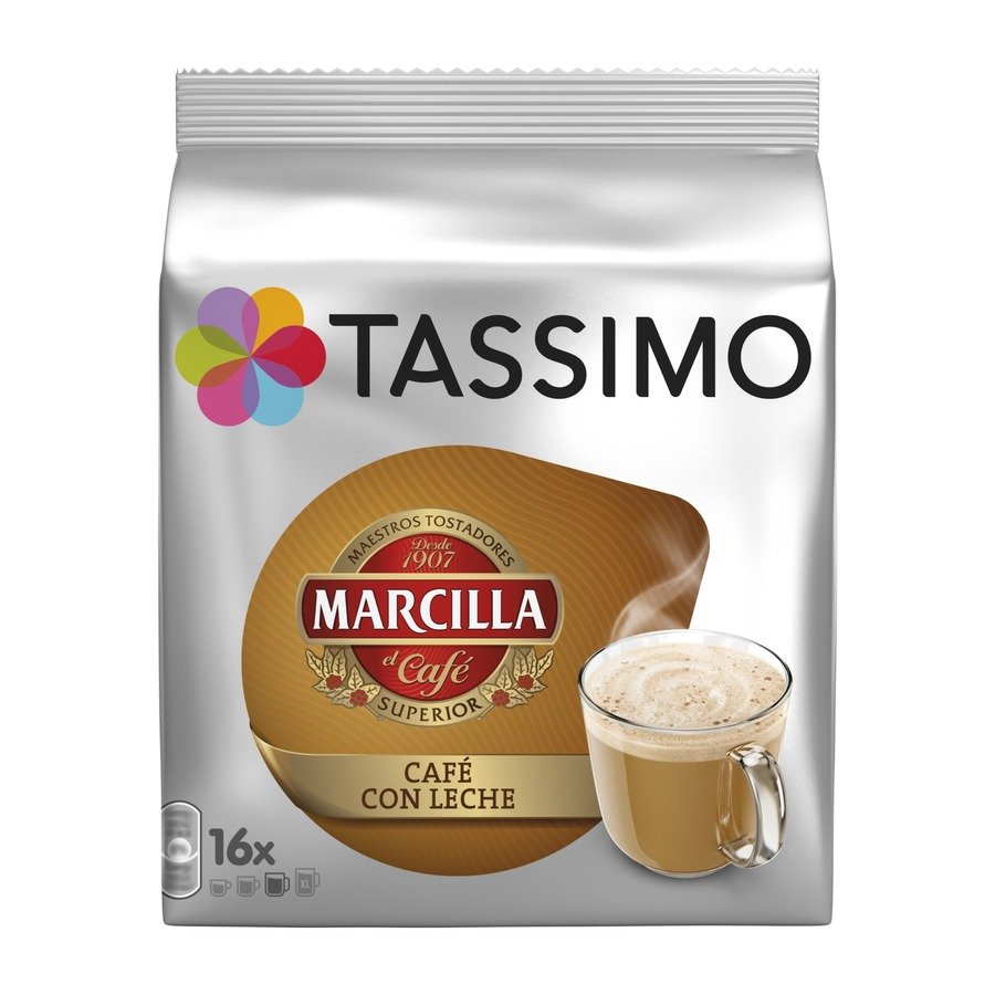 Café cápsulas TASSIMO Marcilla Café con leche 16 unidades 184 g
