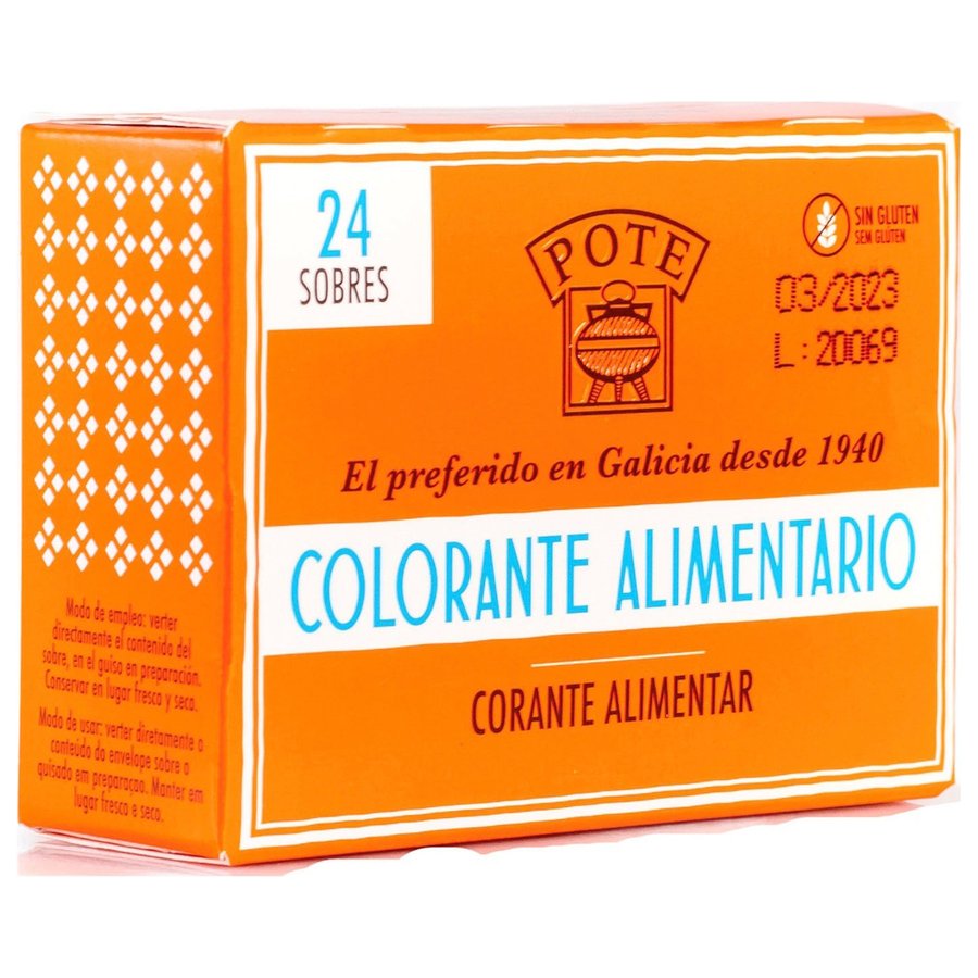 Colorante alimentario POTE estuche 24 sobres 19,20 g