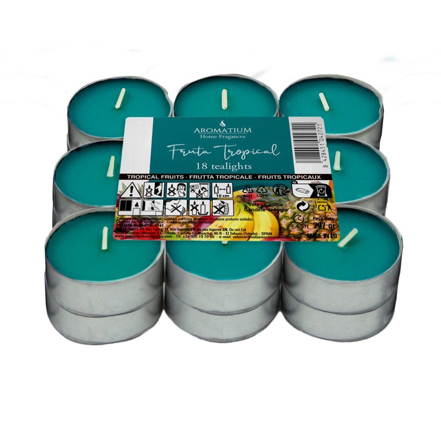 Mini velas perfumadas AROMATIUM Frutas Tropicales 18 unidades 207 g