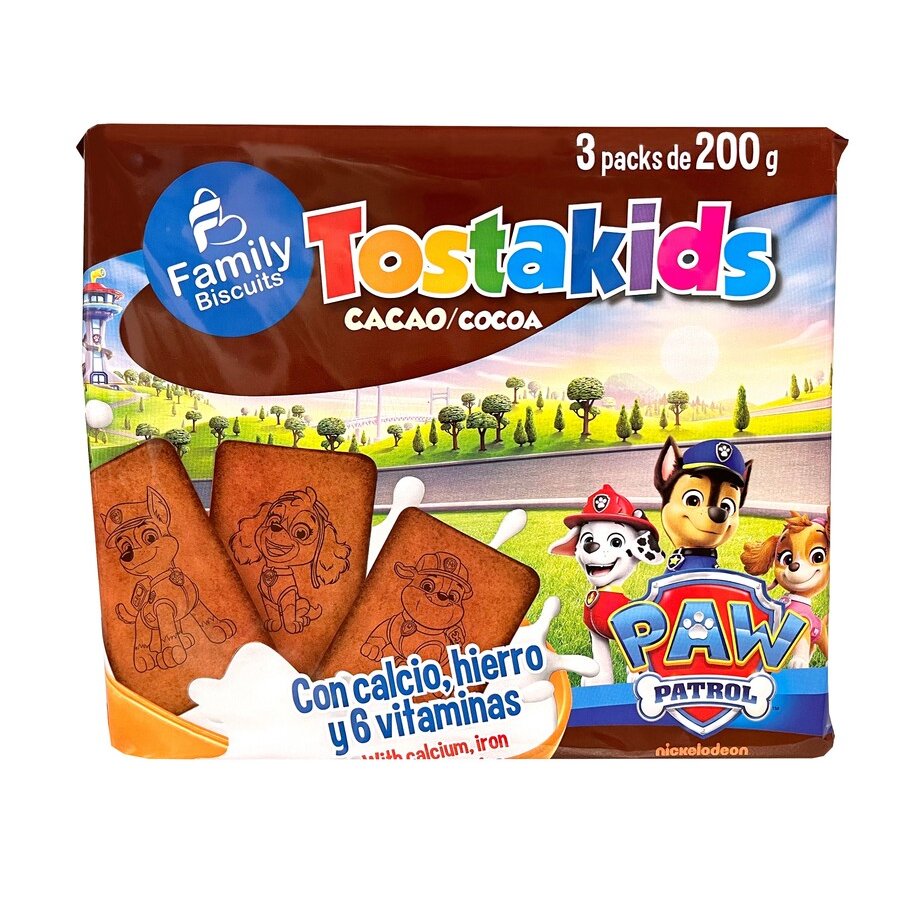 Galletas FAMILY BISCUITS Tostakids cacao 600 g