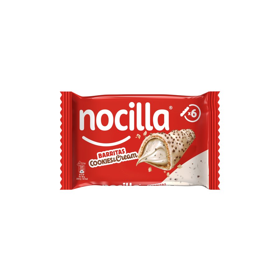 Barritas NOCILLA Cookies&Cream 6 unidades 129 g