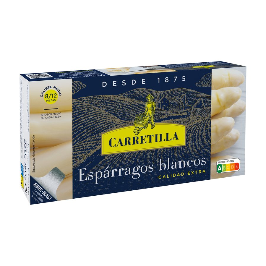 Espárragos blancos CARRETILLA medios 8/12 Extra lata 150 g pne.