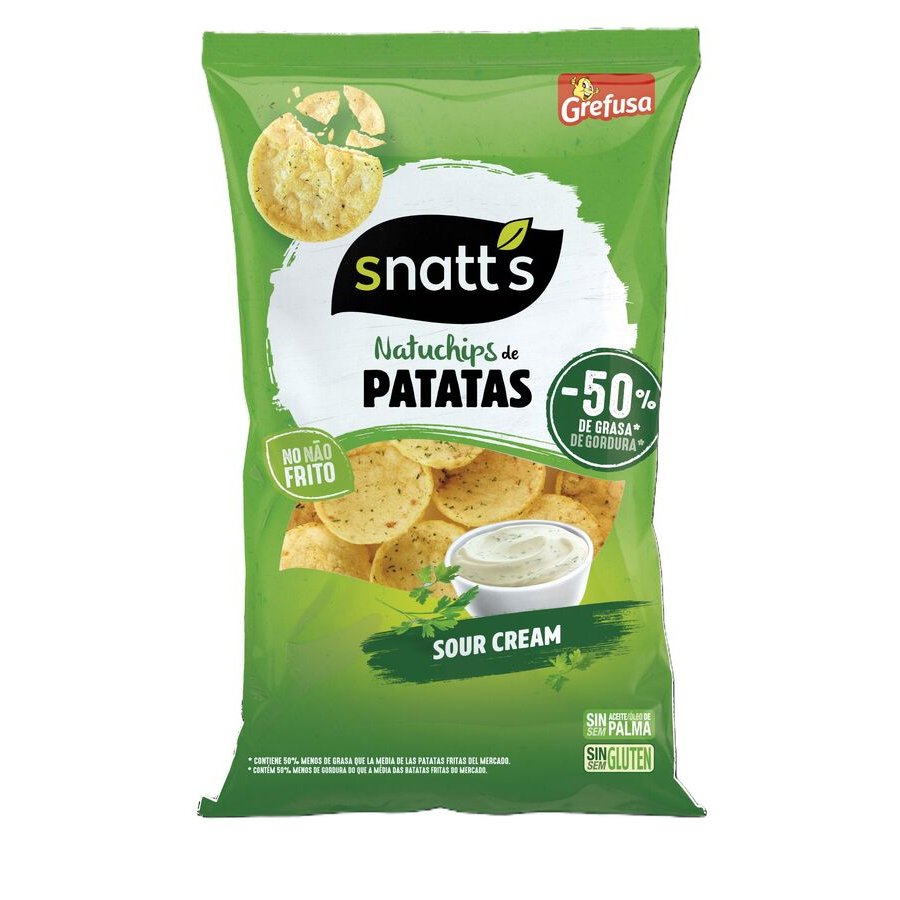 Aperitivo SNATTS Natuchips Sour Cream 85 g