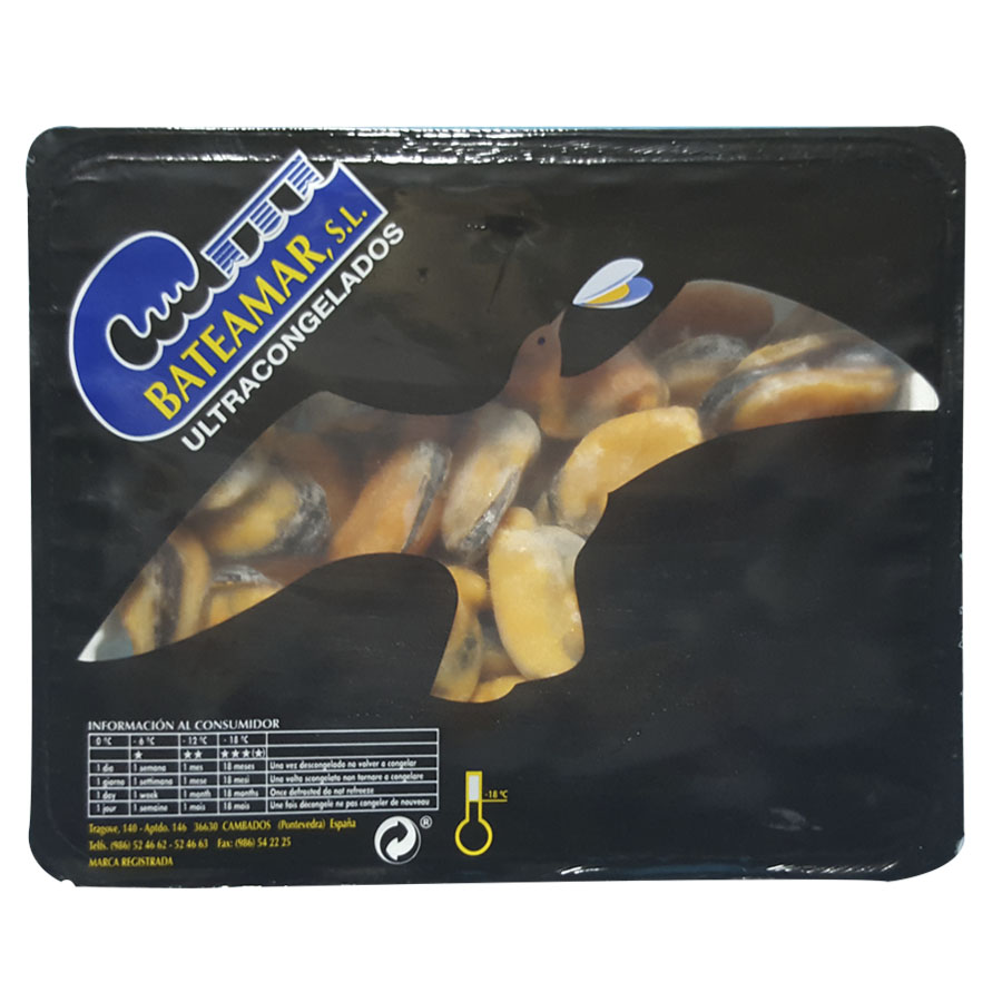 Carne de mejillón cocida congelada BATEAMAR 360 g pn.