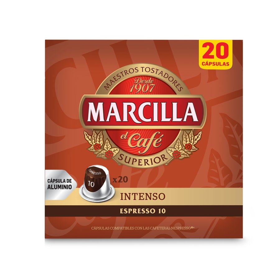 Café cápsulas MARCILLA Intenso 20 unidades 104 g