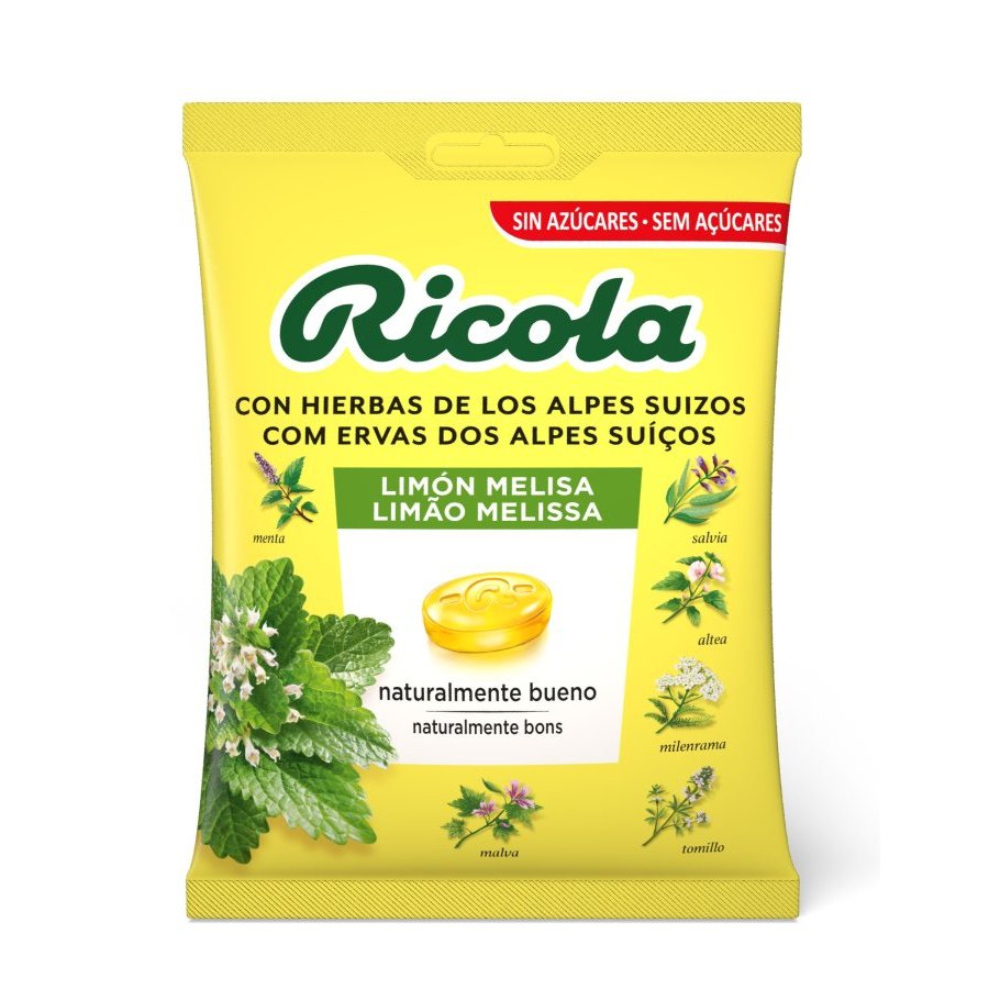Caramelos RICOLA limón sin azúcar bolsa 70 g