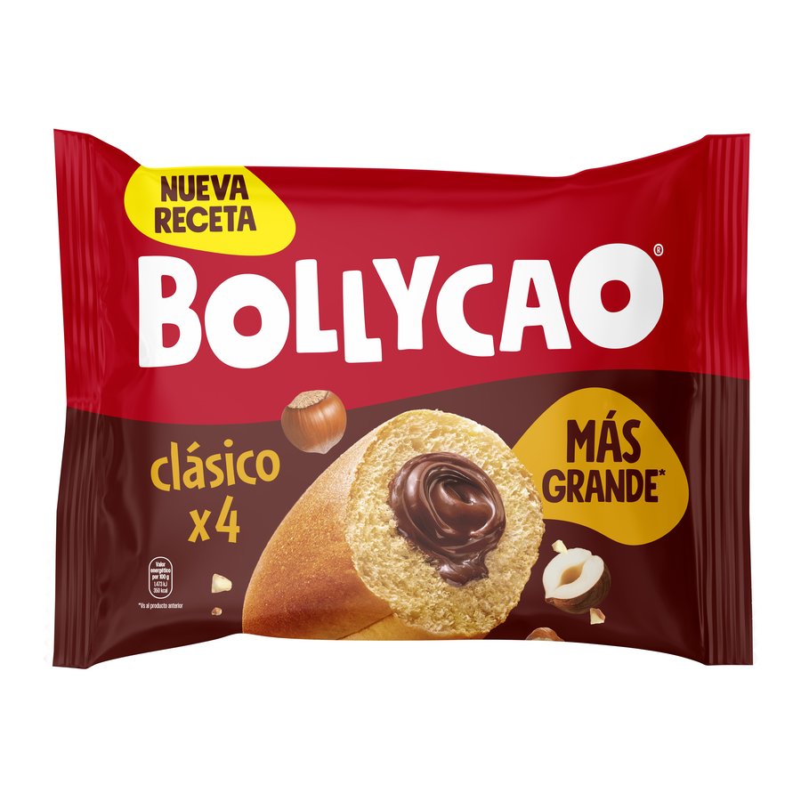 Bollo relleno cacao BOLLYCAO 4 unidades 228 g