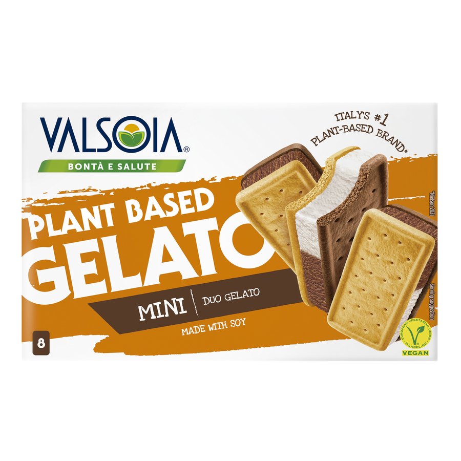 Helado soja VALSOIA sándwich 8 unidades 320 g
