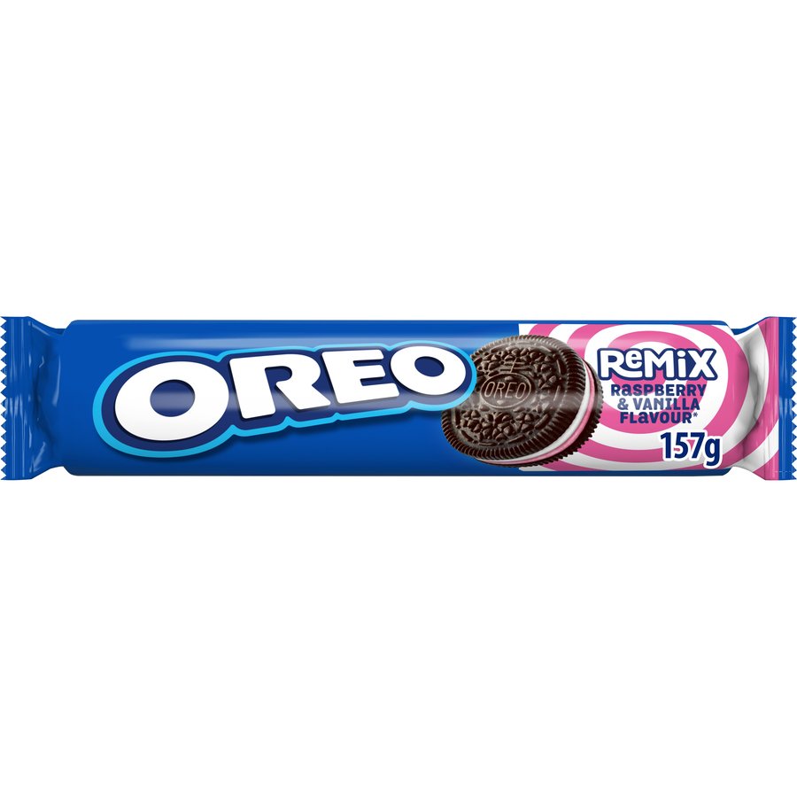 Galletas OREO Remix frambuesa y vainilla 157 g